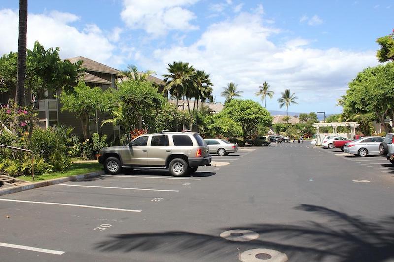 Numbered parking spots for residents and guests