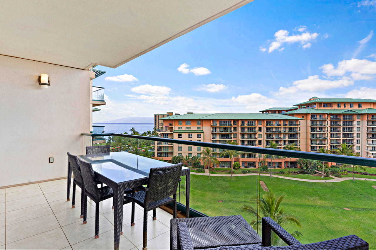 View from the lanai of a unit in the Hoku Lani building at Honua Kai