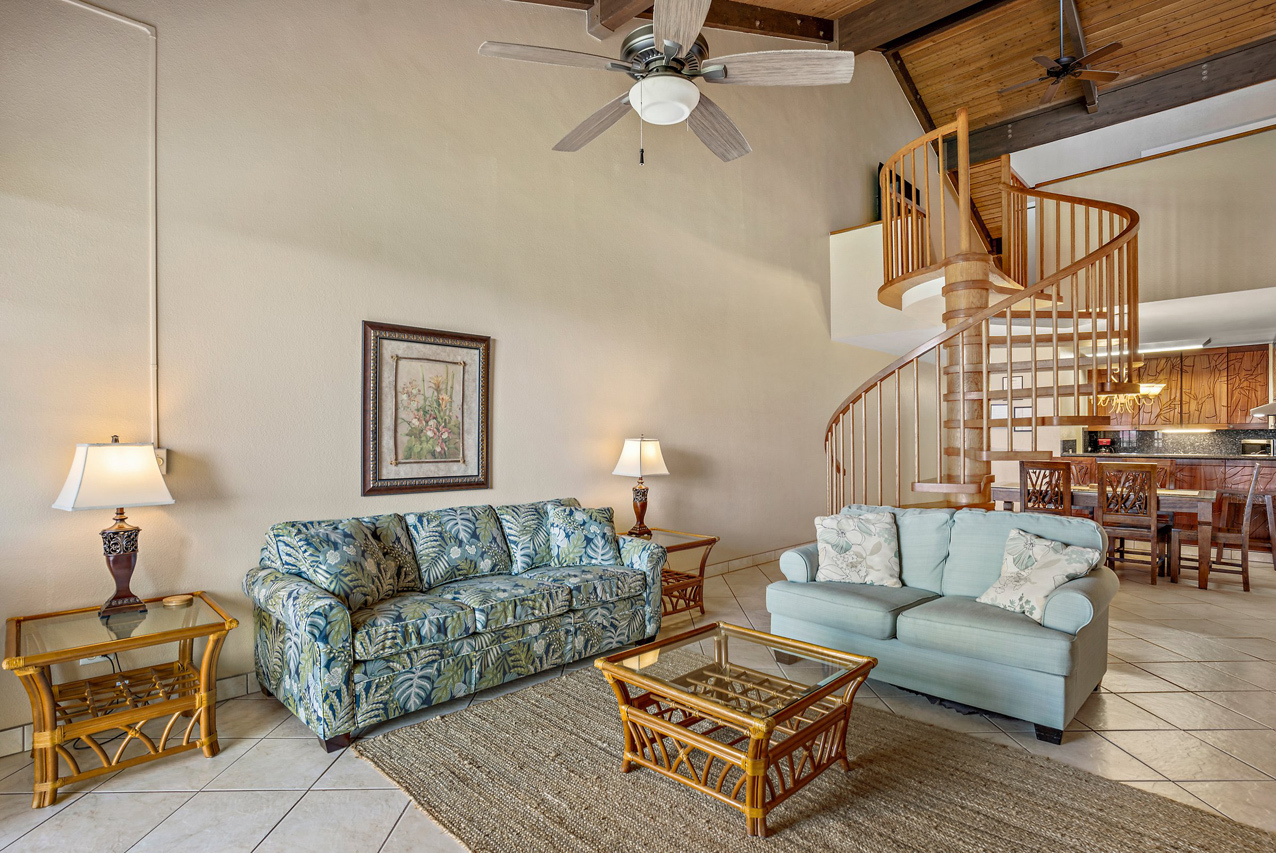 High vaulted ceilings: Living Room