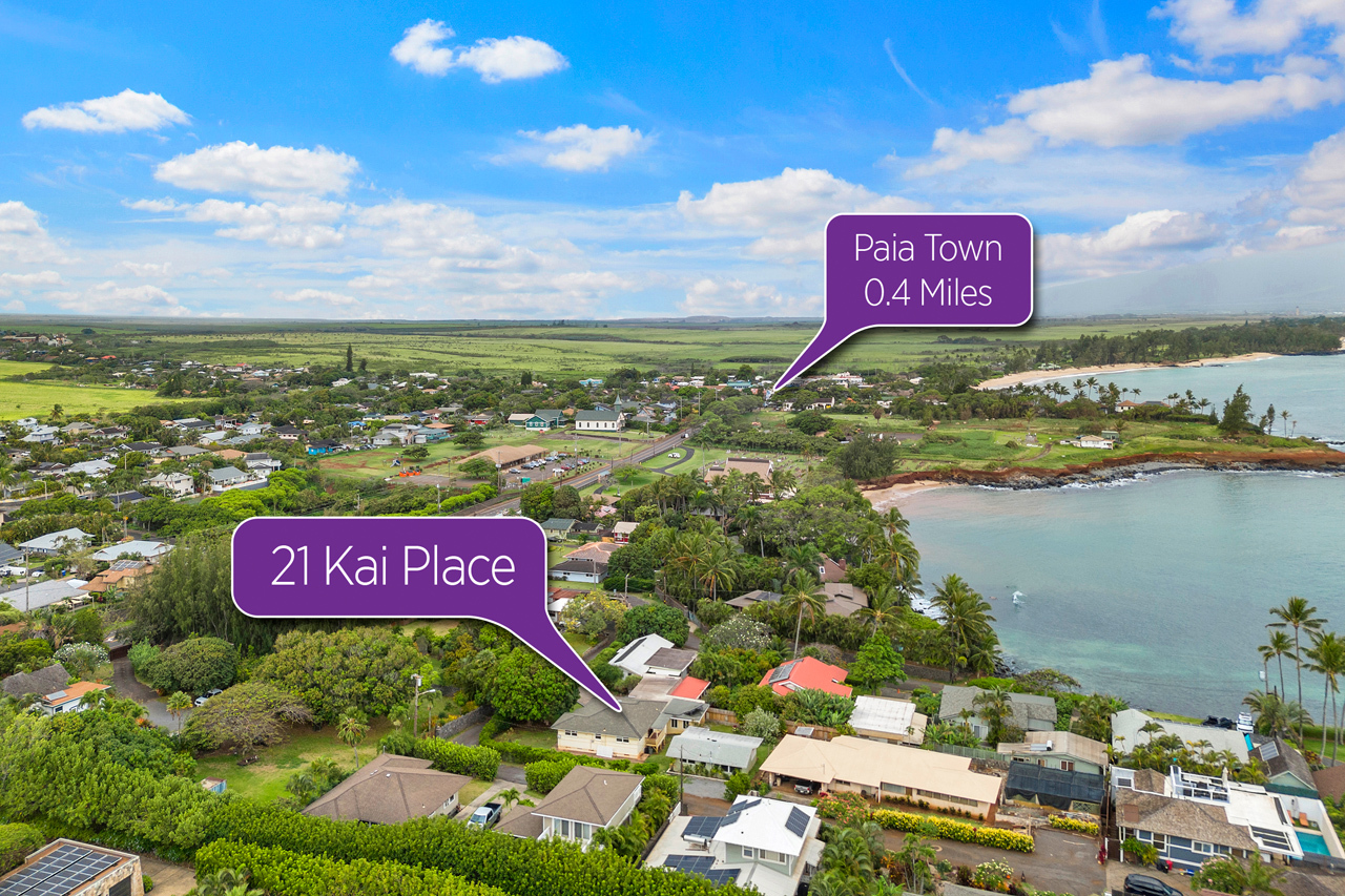 Conveniently close to Paia Town: 